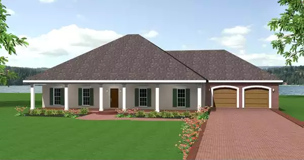 image of single story traditional house plan 5701